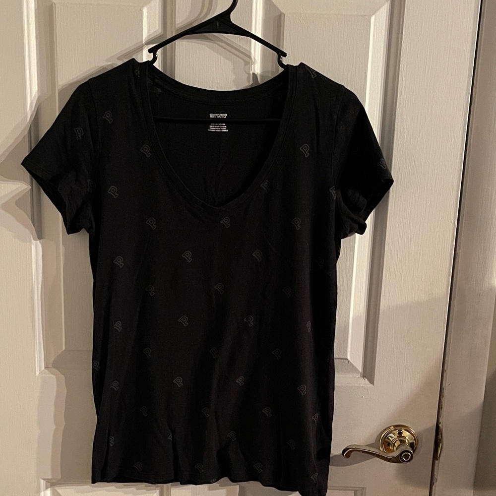 PINK Victoria's Secret Black Short Sleeve Tee